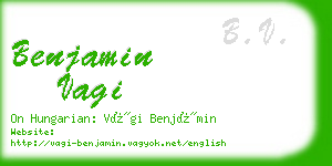 benjamin vagi business card